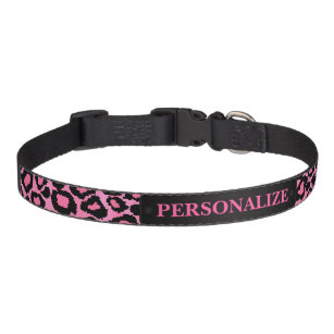 Collar Para Mascotas Impresión de animales de leopardo rosa