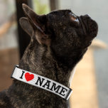 Collar Para Mascotas Nombre del corazón<br><div class="desc">Escriba el nombre o texto deseado en la sección de nombres.</div>