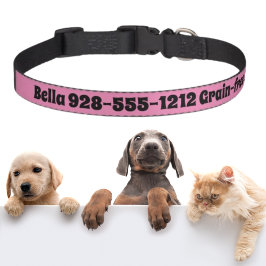 Collar Para Mascotas Perro Chica rosado si se pierde la llamada