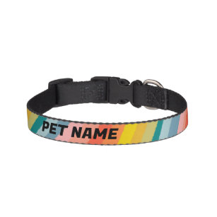 Collar Para Mascotas Rayas arcoiris Nombre Mascota de perro gato person