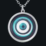 Collar Pendant De Ojo Malvado Azul - Encanto Grieg<br><div class="desc">Protéjase de la energía negativa y atraiga buena suerte con este hermoso collar de ojos malvados plateados. El mal ojo es un símbolo de protección y de orden del mal en muchas culturas, como turca, griega y del Medio Oriente. Se cree que usar un collar de ojos malvados puede protegerte...</div>