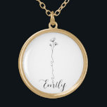 Collar personalizado de las flores de nacimiento<br><div class="desc">collar de flores naturales - joyas de flores de nacimiento personalizadas - regalos para ella - regalo de cumpleaños - Navidades obsequios de cuello de flores de nacimiento - flor de parto personalizada</div>