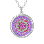 Collar Plateado Abril Mes de Nacimiento Flor Daisy Sweet Pea Zen<br><div class="desc">Abran la esencia de su mes de nacimiento con mi fascinante mes de nacimiento flor geometría sagrada mandala collar de arte Zen. Mi singular y distintivo diseño mandala muestra la margarita y los guisantes dulces, las espléndidas flores que simbolizan el cuarto mes del año y ostentan su personalidad distintiva. Como...</div>
