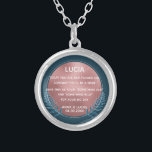 Collar Plateado Algo viejo y azul de la dama de honor rosa oro rea<br><div class="desc">Algo viejo y azul para la dama de honor. Puedes visitar mi tienda por productos más hermosos.</div>