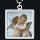 Collar Plateado Amor y psique<br><div class="desc">L'Amour et Psyche,  pintura al óleo de los niños de William-Adolphe Bouguereau (1825-1905).</div>
