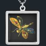 COLLAR PLATEADO ANTIQUE DRAGONFLY JEWEL<br><div class="desc">Elegante,  colorida y clásica joya de esmalte dorado con rubíes,  perlas,  diamantes de colores azules amarillos. ...  Foto y elaboración gráfica digital de Bulgan Lumini. Parte de la nueva colección ARCADIA .</div>