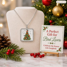 Árbol de Navidad con pájaros cantores Amantes de l