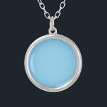 Collar Plateado Azul bebé (color sólido)<br><div class="desc">Azul bebé (color sólido)</div>
