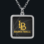 Collar Plateado Baloncesto estatal Long Beach<br><div class="desc">Mira los diseños de Long Beach de la Universidad Estatal de California. Muestra tu Orgullo Estatal de California con estos nuevos productos de la Universidad. Estos hacen los regalos perfectos para el estudiante, alumno, familia, amigo o fan de Long Beach en su vida. Todos estos productos Zazzle son personalizables con...</div>