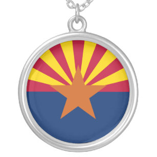 Collar Plateado Bandera de Arizona, Estados Unidos El Estado Del C