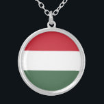 Collar Plateado Bandera de Hungría<br><div class="desc">Bandera patriótica de Hungría.</div>