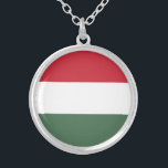 Collar Plateado Bandera de Hungría<br><div class="desc">Bandera patriótica de Hungría.</div>