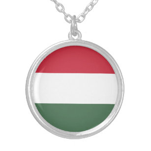Collar Plateado Bandera de Hungría Patriótica