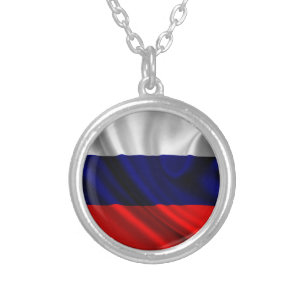 Collar Plateado Bandera de Rusia, bandera rusa