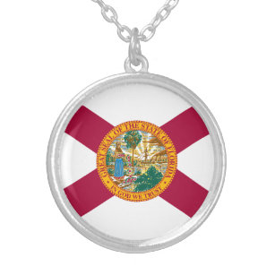 Collar Plateado Bandera del estado de Florida