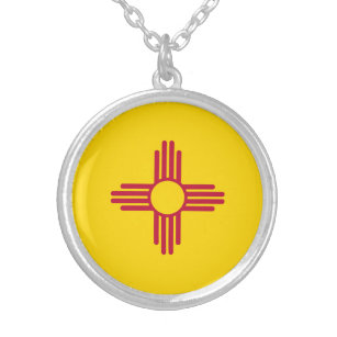 Collar Plateado Bandera del estado de Nuevo México