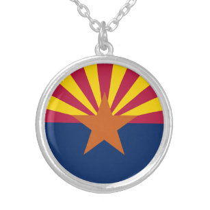 Collar Plateado Bandera Estatal de Arizona