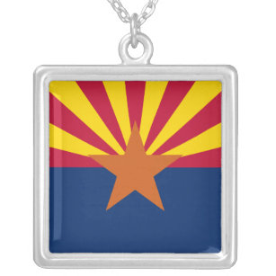 Collar Plateado Bandera Estatal de Arizona