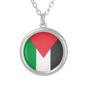Collar Plateado Bandera palestina Free Palestine personalizada