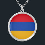 Collar Plateado Bandera patriótica armenia<br><div class="desc">La bandera nacional de Armenia.</div>