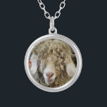 COLLAR PLATEADO BARBA<br><div class="desc">Un divertido diseño fotográfico de una hermosa cabra angora.</div>