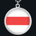 Collar Plateado Bielorrusia símbolo de la bandera símbolo de la re<br><div class="desc">Bielorrusia símbolo de la bandera de la bandera de la revolución blanca roja libertad de la democracia</div>