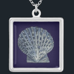 Collar Plateado Cáscaras de índigo VIII<br><div class="desc">Vida marina</div>