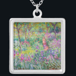 Collar Plateado Claude Monet - El jardín del Iris en Giverny<br><div class="desc">El Jardín Iris de Giverny / El Jardín del Artista en Giverny - Claude Monet,  1899-1900</div>
