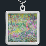 Collar Plateado Claude Monet - El jardín del Iris en Giverny<br><div class="desc">El Jardín Iris de Giverny / El Jardín del Artista en Giverny - Claude Monet,  1899-1900</div>