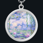 Collar Plateado Claude Monet - Lilies de agua / Nympheas 1919<br><div class="desc">Lilies de agua / Nympheas (W.1852) - Claude Monet,  Petróleo en lienzo,  1916-1919</div>