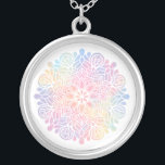 Collar Plateado *~* Color de agua Pastel Arcoiris Mandala Espiritu<br><div class="desc">JEWELRY CON INTENCIÓN (R)PLATA RODADA MANDALA PASTEL NECKLACE - Para curadores , curación , curación de energía* Tarjeta de regalo mejorada - Watercolor curador Hermoso PASTEL MINIMAL MANDALA suave Esotérico Espiritual Metafísico Nuevo Edad de GODO PLANEADO PASTEL MANDALA UN CUELLO Este diseño suavemente poderoso de MANDALA funcionará bien para la...</div>