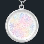 Collar Plateado *~* Color de agua Pastel Arcoiris Mandala Espiritu<br><div class="desc">JEWELRY CON INTENCIÓN (R)PLATA RODADA MANDALA PASTEL NECKLACE - Para curadores , curación , curación de energía* Tarjeta de regalo mejorada - Watercolor curador Hermoso PASTEL MINIMAL MANDALA suave Esotérico Espiritual Metafísico Nuevo Edad de GODO PLANEADO PASTEL MANDALA UN CUELLO Este diseño suavemente poderoso de MANDALA funcionará bien para la...</div>