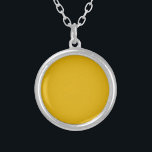 Collar Plateado Color sólido amarillo mostaza<br><div class="desc">Color sólido amarillo mostaza</div>