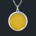 Collar Plateado Color sólido amarillo mostaza<br><div class="desc">Color sólido amarillo mostaza</div>