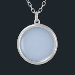 Collar Plateado Color sólido azul de acero ligero<br><div class="desc">Color sólido azul de acero ligero</div>