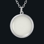 Collar Plateado Color sólido de la pala blanca<br><div class="desc">Color sólido de la pala blanca</div>
