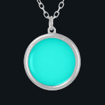 Collar Plateado Color sólido neón turquesa | Clásica<br><div class="desc">Neon Turquoise - Presenta el encanto eterno del diseño de color sólido: una fascinante mezcla de forma clásica y elegante simplicidad. Este diseño es una celebración del poder y la belleza que se encuentran en un solo tono impactante. El diseño de color sólido, exuberante sofisticación, abarca la esencia del minimalismo,...</div>