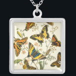 Collar Plateado Colorida reunión de mariposas y orugas<br><div class="desc">¿Cuánto más colorido puedes conseguir? Esta reunión de mariposas y orugas aparece con pigmento,  atacando los ojos con belleza. ¡Consigue tu impresión hoy!</div>