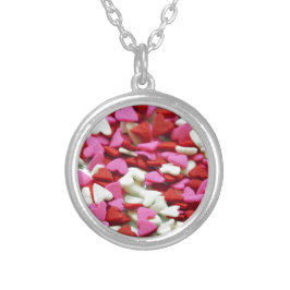 Collar Plateado Corazones de San Valentín