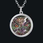 COLLAR PLATEADO CUTE OWL<br><div class="desc">Un diseño artístico de un lindo búho.</div>