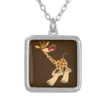 Cute Personalizado Ambling Giraffe Necklace