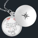Collar Plateado De vez en cuando en una vida ordinaria.<br><div class="desc">De vez en cuando en una vida ordinaria. El amor nos da un cuento de hadas. Cute Vintage Bird Lovely Whimsical Typography Mint and Coral Hearts</div>