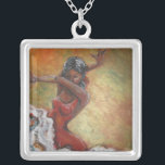 Collar Plateado Duende Flamenco<br><div class="desc">Collar de bailarina de flamenco de mi propio cuadro original "Duende"</div>