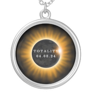 Collar Plateado Eclipse solar total 2017