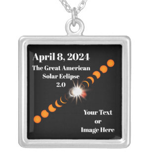 Collar Plateado Eclipse solar total de 2024