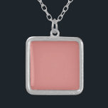 Collar Plateado El color rosa de nueva york<br><div class="desc">El color rosa de Nueva York con el código hexadecimal #d7837f es un medio claro de tono rojo que da un hermoso aspecto al producto.</div>