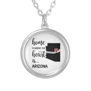 Collar Plateado El hogar de Arizona es donde está el corazón