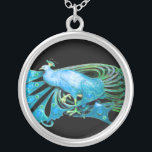 COLLAR PLATEADO ELEGANTE PIEL EN TURQUÍA AZUL Y NEGRO<br><div class="desc">Diseño colorido y elegante con brillantes piedras en 3D Diseño gráfico digital de Bulgan Lumini . Parte de la nueva colección ARCADIA .</div>