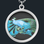 COLLAR PLATEADO ELEGANTE PIEL EN TURQUÍA AZUL Y NEGRO<br><div class="desc">Diseño colorido y elegante con brillantes piedras en 3D Diseño gráfico digital de Bulgan Lumini . Parte de la nueva colección ARCADIA .</div>