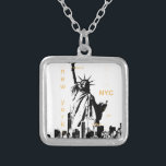 Collar Plateado Estatua de la Libertad de Nueva York Ny Nyc<br><div class="desc">Estatua de la Libertad de Nueva York Ny Nyc</div>